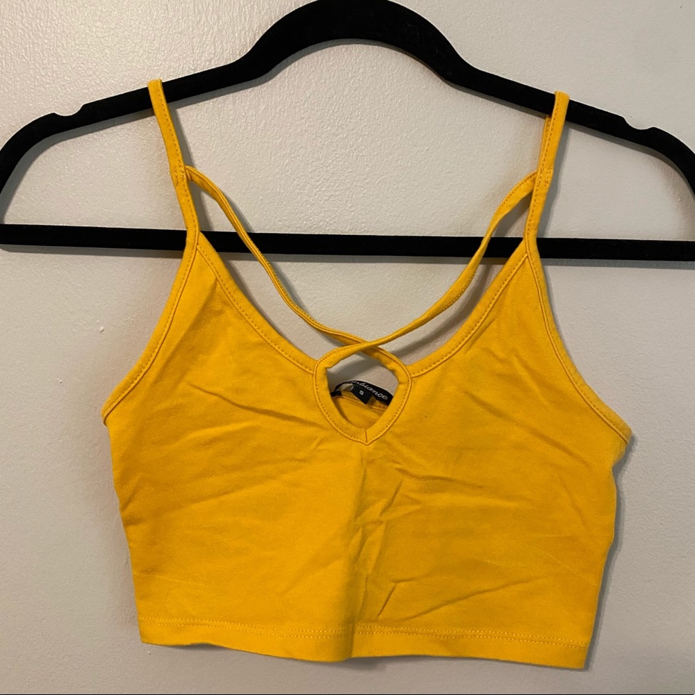 Yellow Crop top! Size Small!